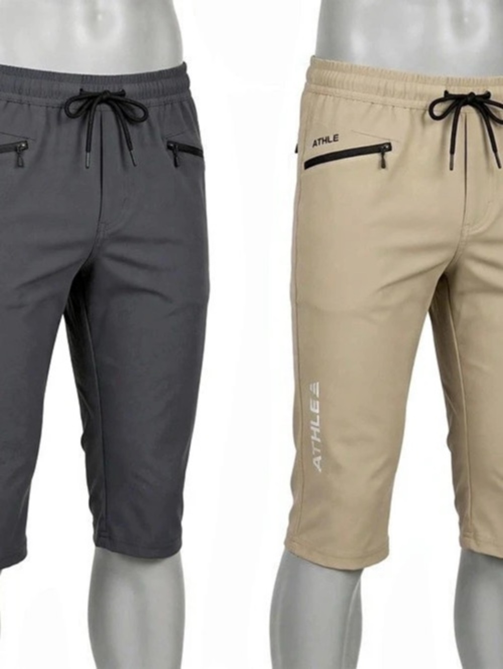 Men's Athletic Shorts in Gray & Beige Like New